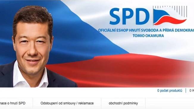 Okamurova SPD dostala pokutu za e-shop – Neovlivní – investigativní deník o vlivu a lidech