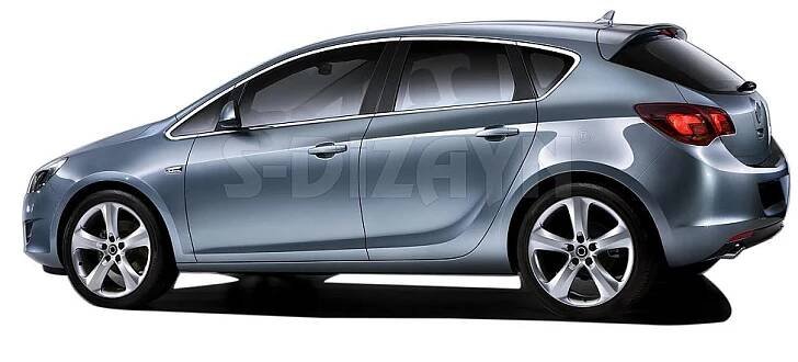 Nerez lišty kolem oken dveří Opel Astra J Hatchback