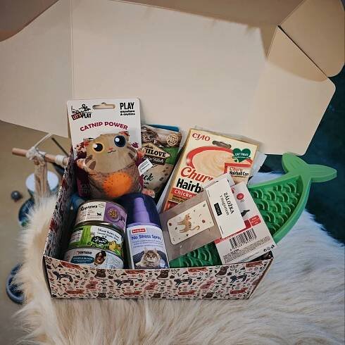 Můj vymňauzlený kočkobox: kočičí mystery box s obsahem na míru
