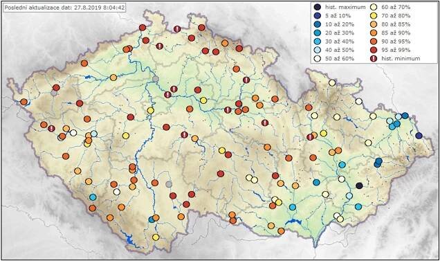 ČHMÚ: Více než 40 % území je zasaženo půdním suchem. Podzemní vody jsou setrvale podnormální | ParlamentniListy.cz – politika