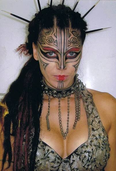 Lee-Anne in menacing Viper makeup