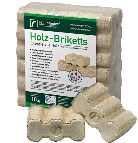 Drevené brikety smrekové, 10 kg