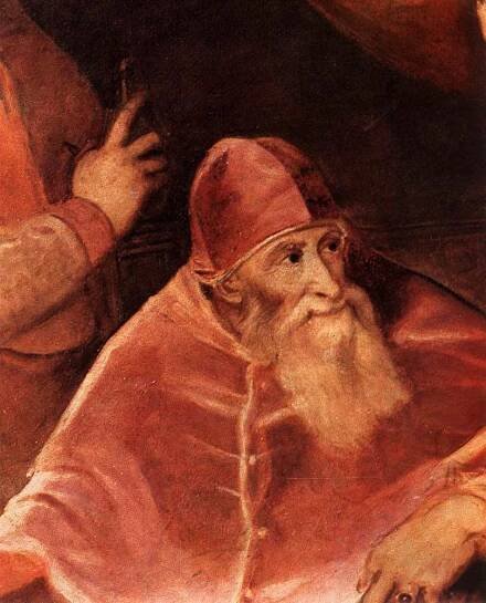 detail of the pope Paul III