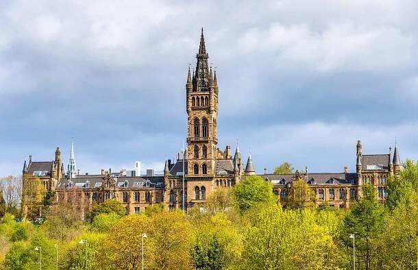 Pohled na univerzitě v Glasgow - Skotsko — Stock obrázek