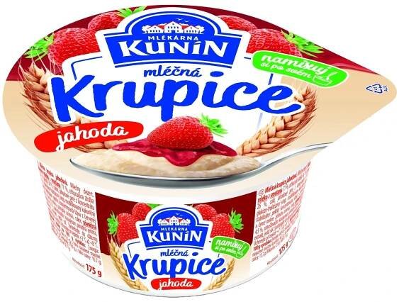 Mlékárna Kunín Mléčná krupice jahoda