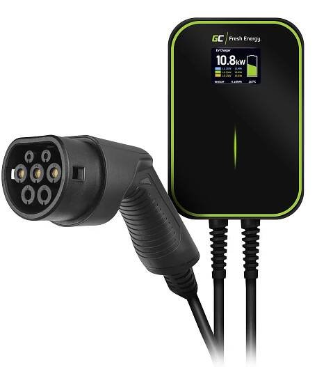 Green Cell Wallbox GC EV PowerBox 22kW nabíječka s Typ 2 kabel for charging electric cars and Plug-In hybrids
