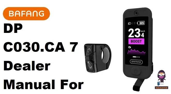 BAFANG DP C030.CA 7 Dealer Manual For Instruction Manual