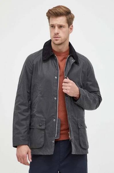 Bunda Barbour Ashby Wax Jacket nezateplené šedá MWX0339