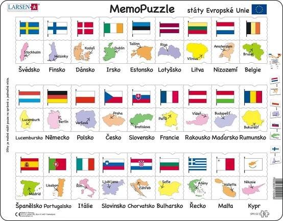 Puzzle Státy Evropské unie, Puzzle Larsen, Pro děti, Cizojazyčné knihy, Slovart - knihy moderního člověka