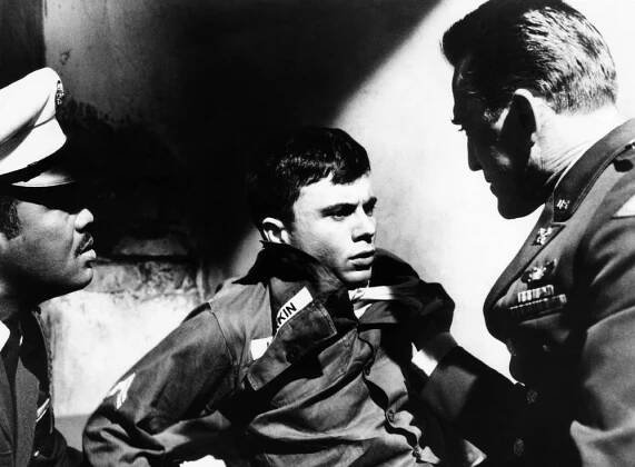 TOWN WITHOUT PITY, Robert Blake (center), Kirk Douglas (right), 1961