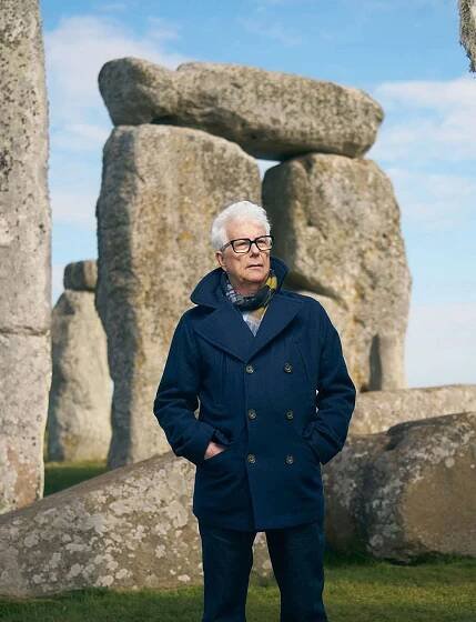 Bestselling author Ken Follett photographed at Stonehenge.