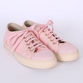 Chanel - Canvas Cap Toe Sneakers Pink 38
