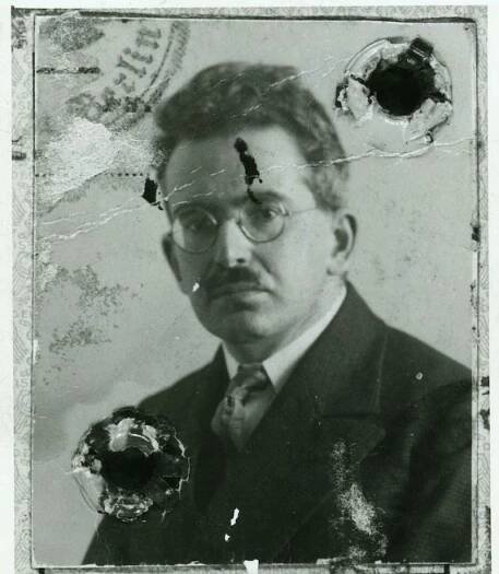 Walter Benjamin's passport photo. His works are filled with ideas that coincided with the art on this trip with unsettling clarity.