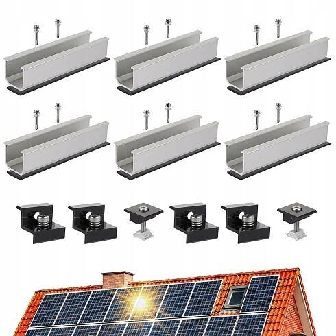 6X DRŽÁKY PRO INSTALACI SOLÁRNÍCH PANELŮ, PRO ploché střechy