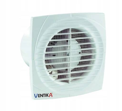Axiální ventilátor o průměru 125 mm s provázkovým otvorem, krátký, bílý, SIMPLE