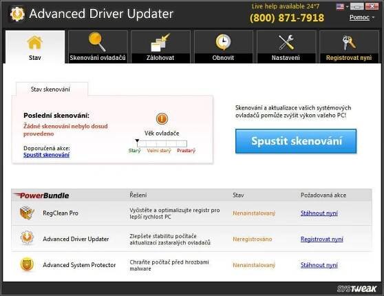 Advanced Driver Updater čeština screeny – eDownload.cz