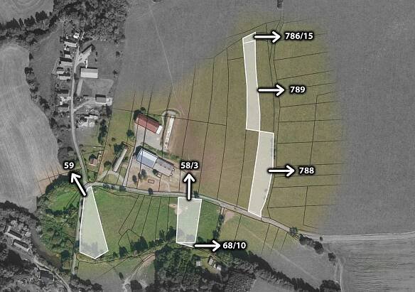 Prodej Pozemek, Srby, okres Plzeň-Jih