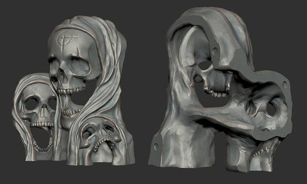 diorium_skull_0315_v004.jpg 3D Aquarium Skull decoration 3D print model