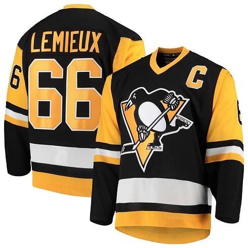 Mario Lemieux BLK Stitched Jersey Adidas