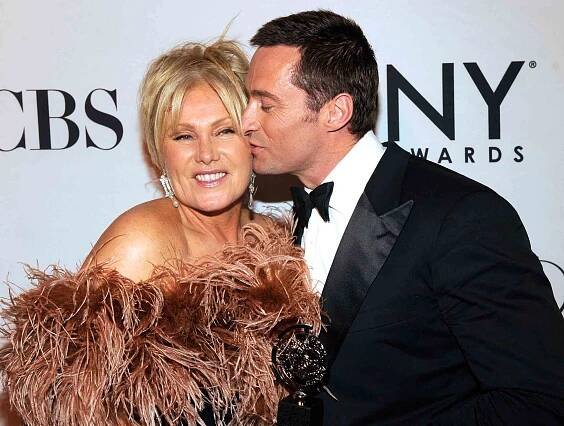 Hugh Jackman and Deborra-Lee Furness attend the 66th Annual Tony Awards at The Beacon Theatre on June 10, 2012 in New York City