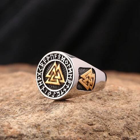 Valknut Ring US$3.2/PC-NORSECOLLECTION- Viking Jewelry,Viking Necklace,Viking Bracelet,Viking Rings,Viking Mugs,Viking Accessories,Viking Crafts
