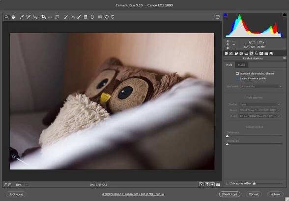 Sharpen RAW camera files and reduce noise