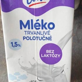 Mléko trvanlivé polotučné 1,5% bez laktózy Boni
