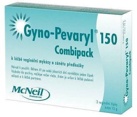 Gyno-pevaryl 150 mg, vaginální čípky 3 ks + krém 15 g 4 ks