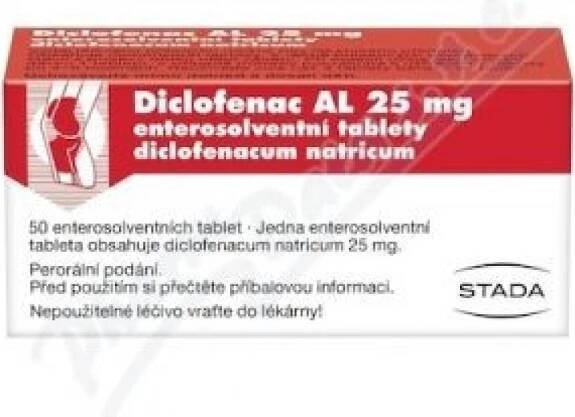 DICLOFENAC AL POR 25MG TBL ENT 50