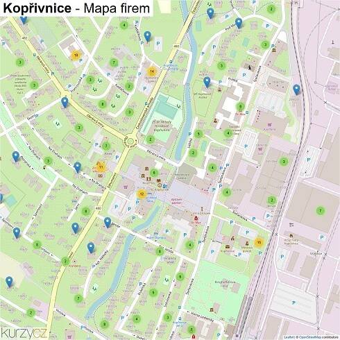 Kopřivnice - mapy | Kurzy.cz
