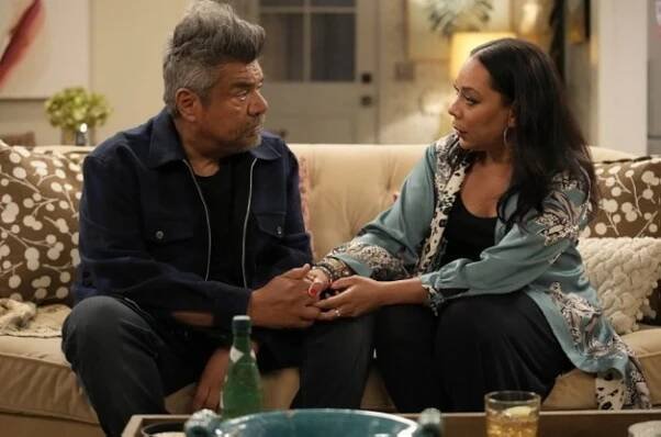 Selenis Leyva and George Lopez in Lopez vs. Lopez (2022)