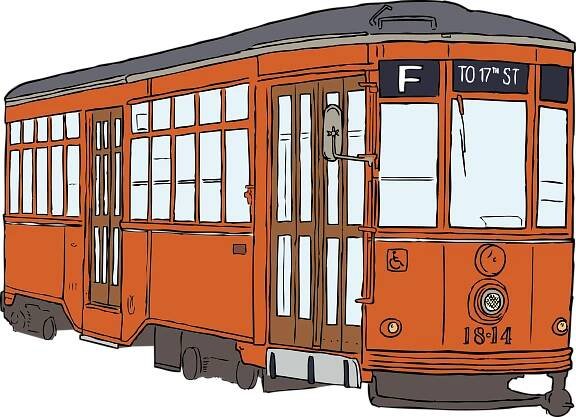 Tramvaj Přeprava Veřejná Doprava - Vektorová grafika zdarma na Pixabay