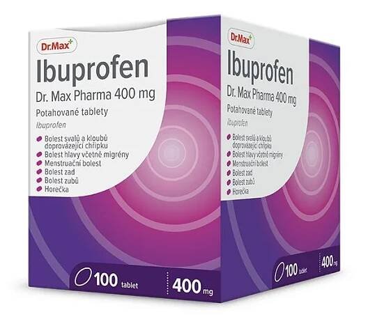 Dr. Max Ibuprofen 400 mg 100 potahovaných tablet
