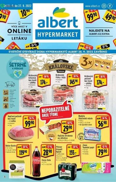 Albert Hypermarket leták akce od 21.09.2022 do 27.09.2022 NEAKTUÁLNÍ ...