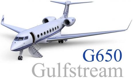Gulfstream G650 Business Jet 3D model_0