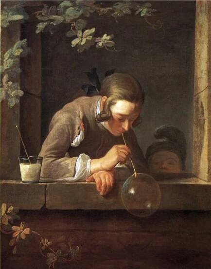 Soap Bubbles (ca.1733-1734), oil on canvas, 93 x 74.6 cm., National Gallery of Art