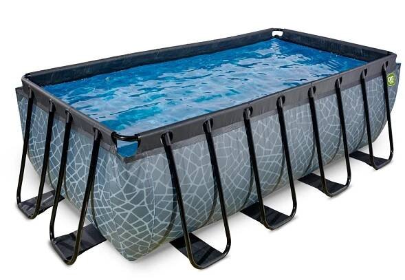 Exit Toys Stone pool 2 x 4 x 1,22 m šedý