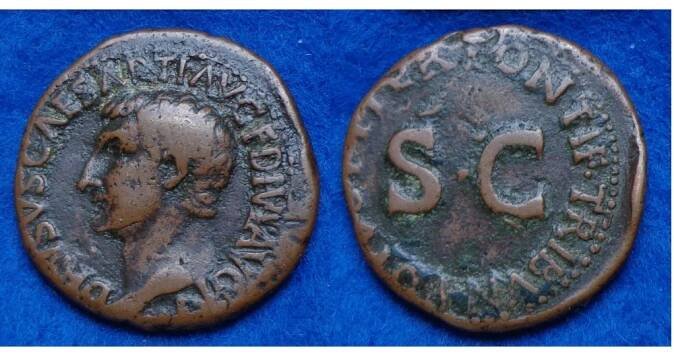 DRUSUS AS -  scarce coin (JA1746)