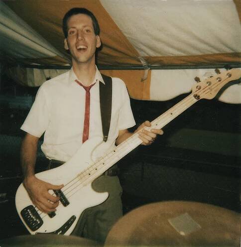 Bernie Heveron playing bass with Personal Effects.