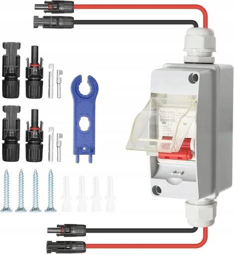 PŘEPÍNAČ SOLÁRNÍHO PANELU ODPOJOVAČ PV DC PROPOJOVACÍ BOX 500V 32A