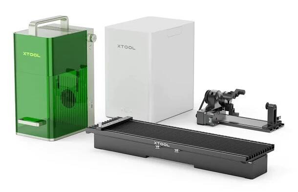 xTool F1 - KOMPLETNÍ SADA - Přenosný Infračervený 1064nm + Modrý 455nm gravírovací laser - GraviPro