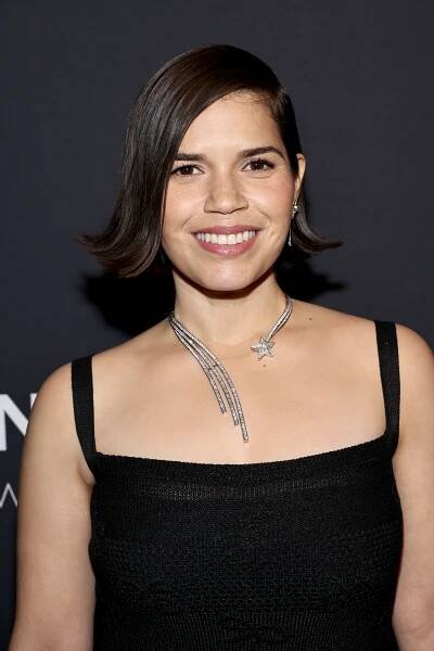 America Ferrera, wearing CHANEL, attends the CHANEL Dinner to celebrate the Watches & Fine Jewelry Fifth Avenue Flagship Boutique Opening on February 07, 2024 in New York City. 
