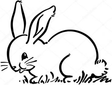 Obrázek nakreslený roztomilý králík — Stock Vektor © RetroClipArt #56691199
