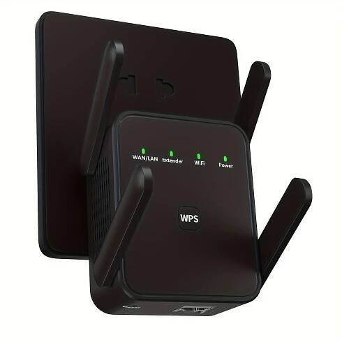 WiFi Extender * * Up to 5000*, Supports * Devices, Wireless Internet Repeater with Ethernet Port, Long Range Amplifier, Easy 1-Key