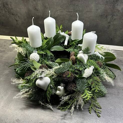 adventní věnec Bílé Baňky