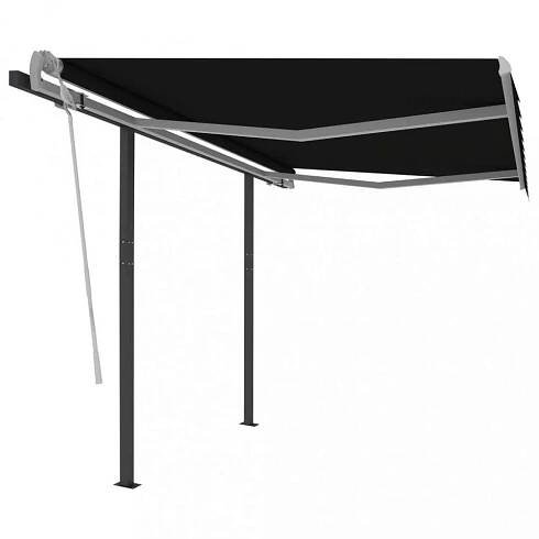 Ručně zatahovací markýza se sloupky 350x250 cm Dekorhome