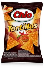Chio Tortillas Chilli 12x 110 g - Tortilla chipsy, dipy, Slané snacky, Cukrovinky, slané snacky, Trvanlivé