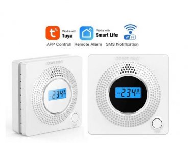Wifi app control and alarm notify CO wireless alarm