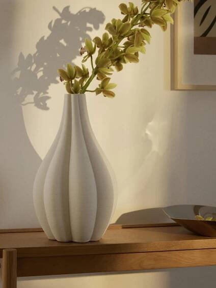 Obrázek galerie 6 - Velká 3D tištěná váza z porcelánu Melody, V 40 cm