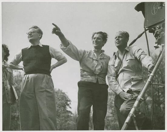 Gunnar Skoglund, Edvin Adolphson, Gösta Roosling - Mans kvinna - Z natáčení